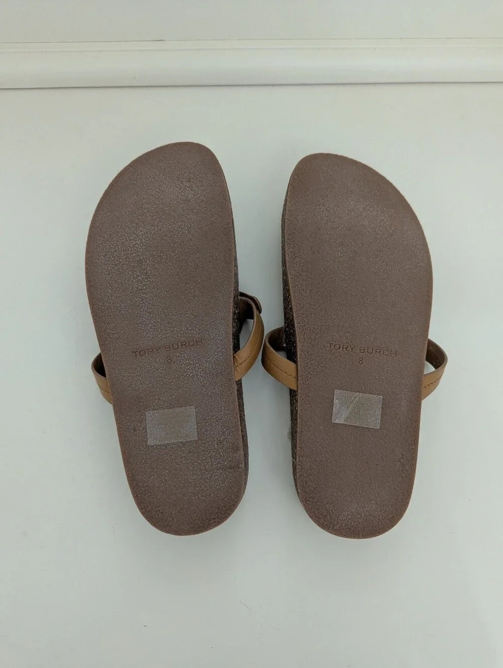 EUC! Tory Burch Miller Cloud Shearling Sandal In Tan Size 8